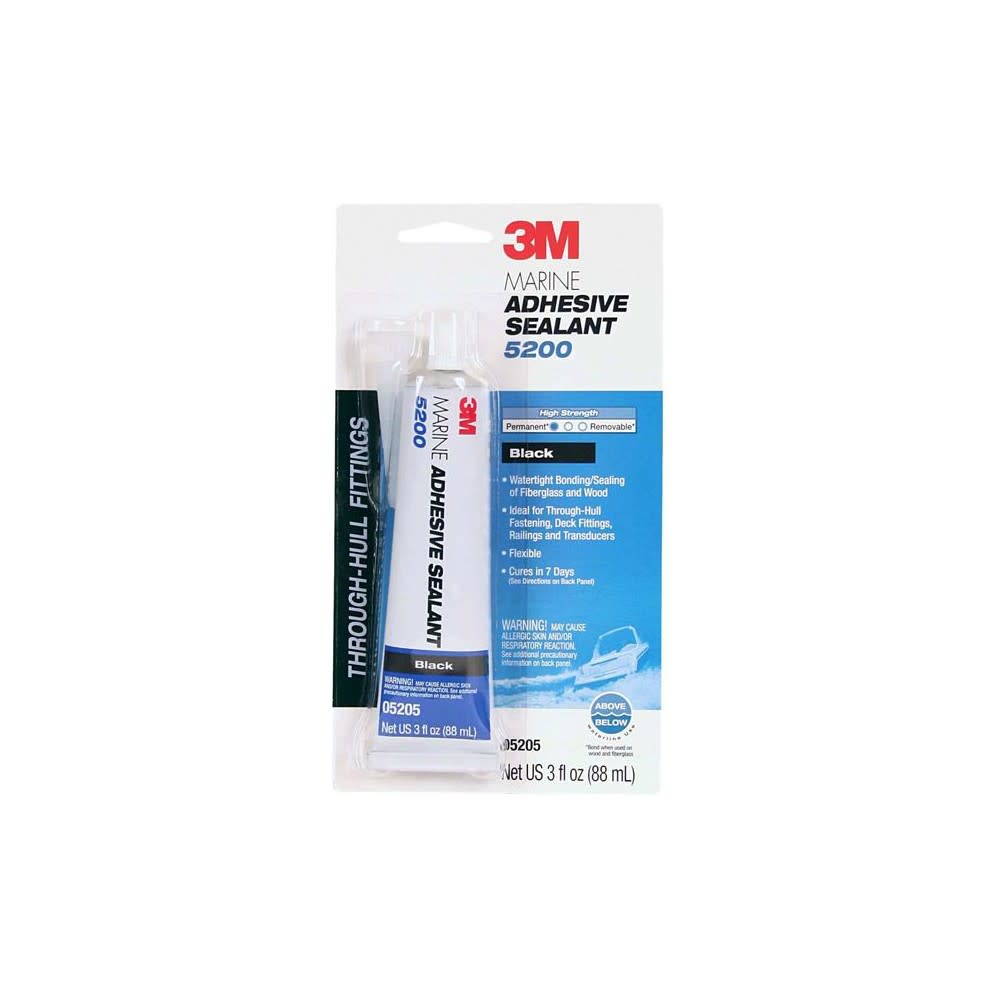 3M 3oz 5200 Series Black Marine Adhesive Sealant ;