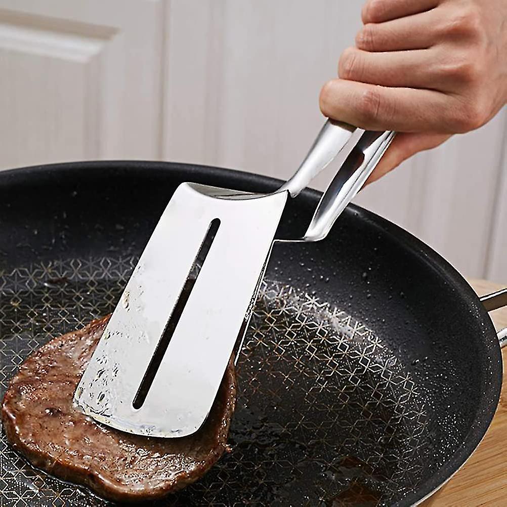 Double Sided Shovel Clip Stainless Steel Shovel for Frying Fish Flip Fish Multi Function Steak Clip Fried Steak Spatula