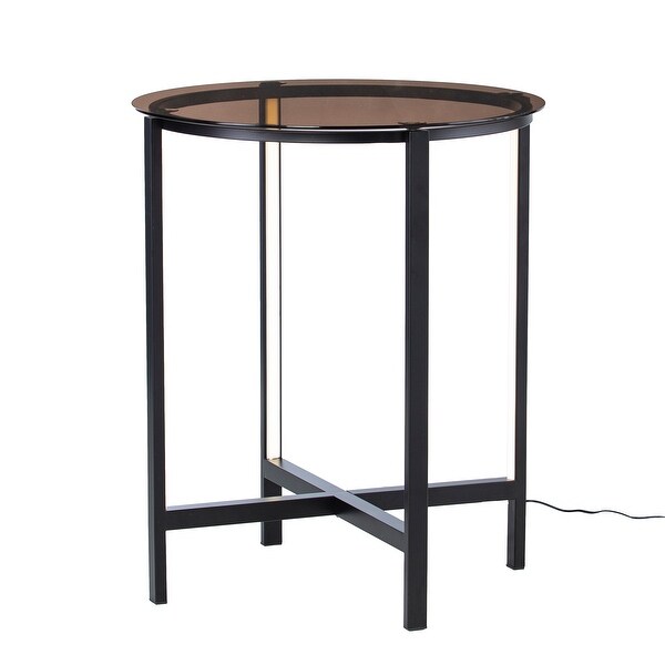 SEI Furniture Sandival Round Side Table w/ LED Lighting