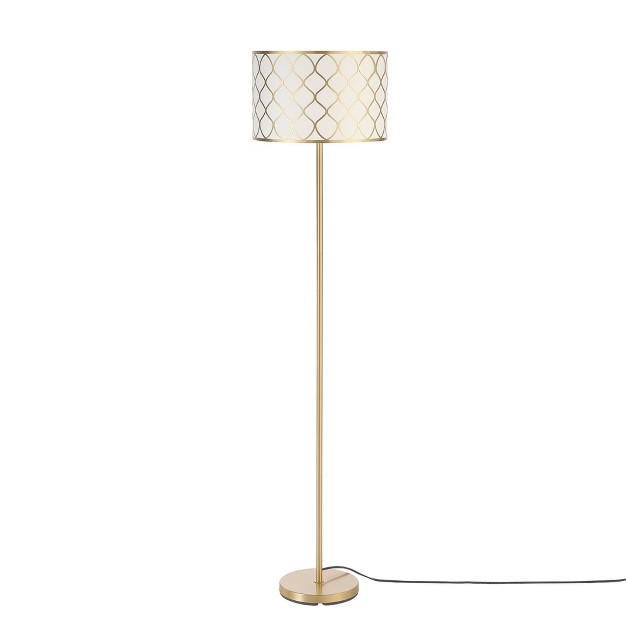 Novogratz X Globe Kinsley Matte Brass Floor Lamp Globe Electric