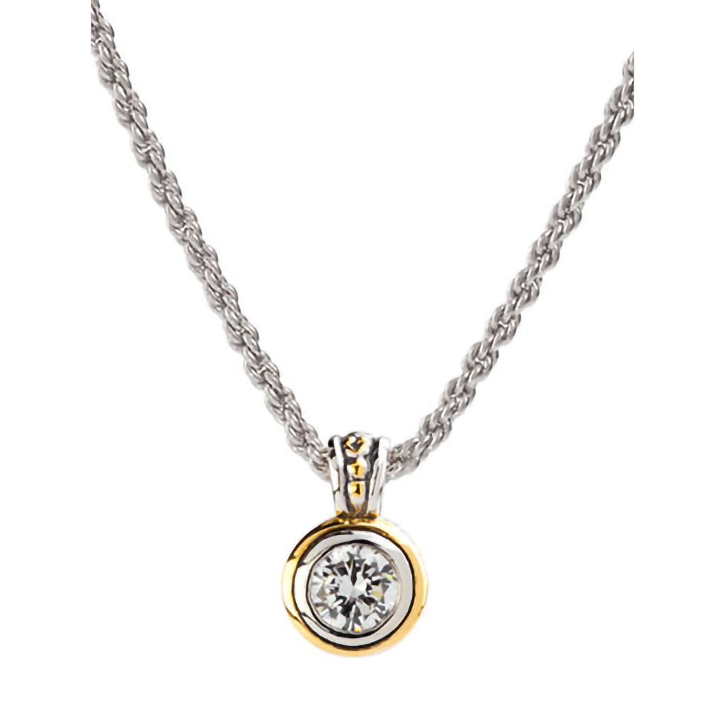 John Medeiros  Beijos Collection - Bezel Set CZ Pendant Necklace