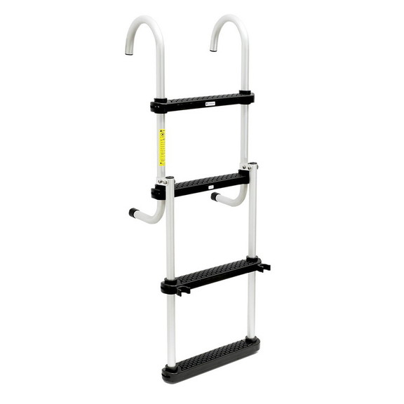 Whitecap Aluminum Removable/Folding Ladder (4 step...