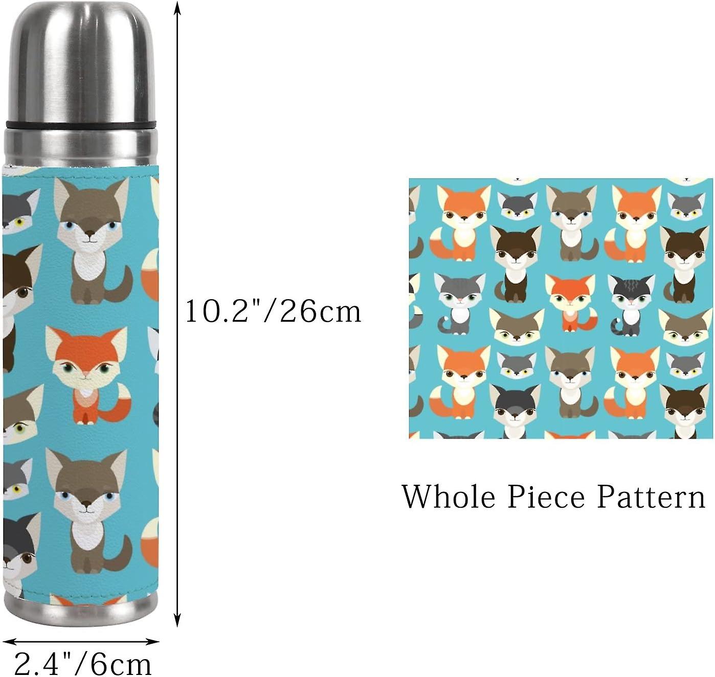 Insulated Mug Stainless Steel Water Bottle Animals Set Vacuum Cup Travel Mug For Travel School Office