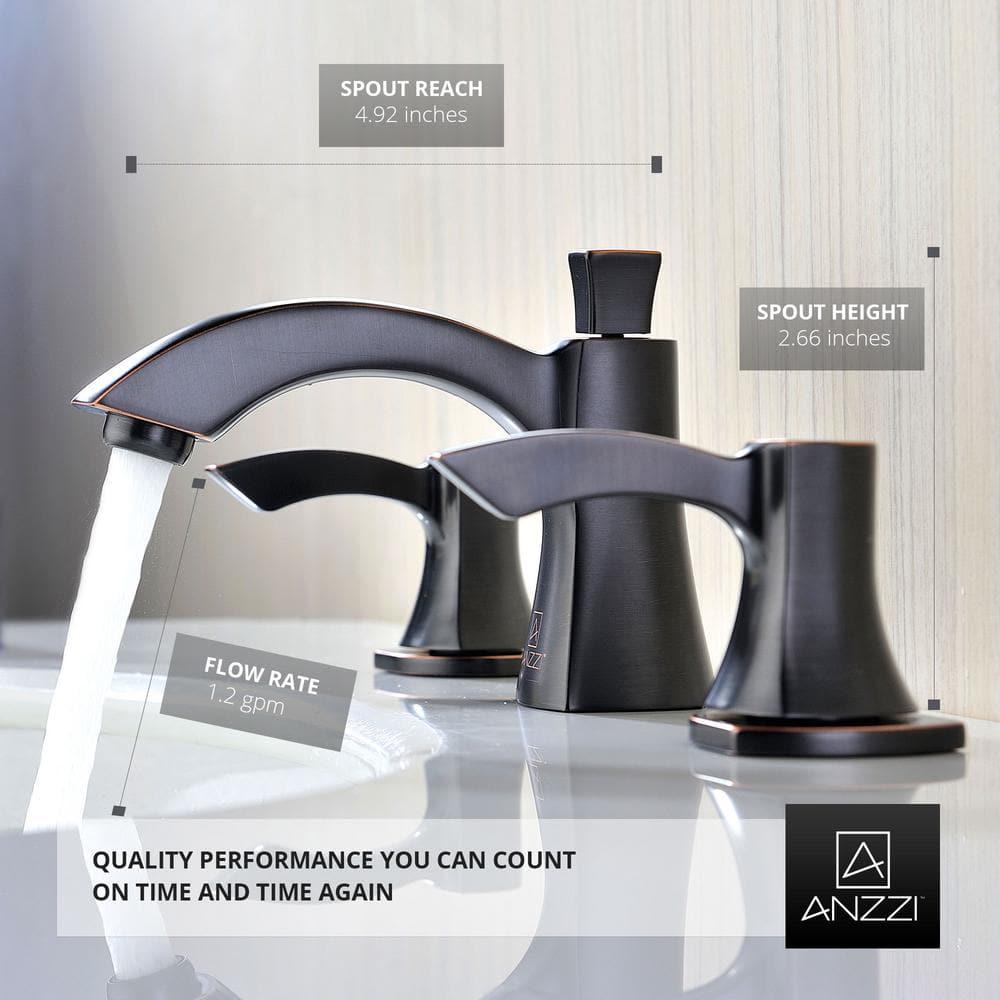 ANZZI Sonata Series 8 in Widespread 2Handle MidArc Bathroom Faucet in Oil Rubbed Bronze