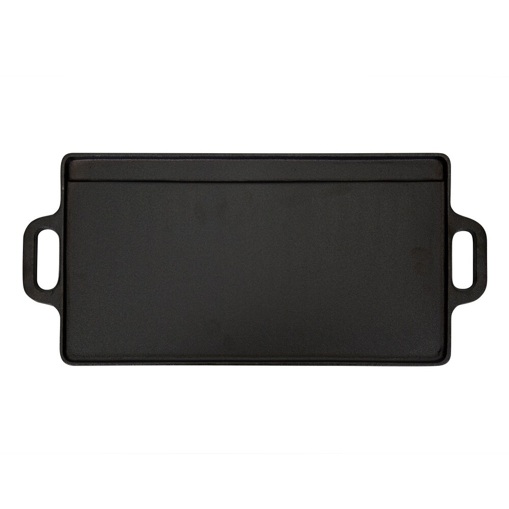 Stansport Pre Seasoned Cast Iron Griddle with Reversible Cooking Surface