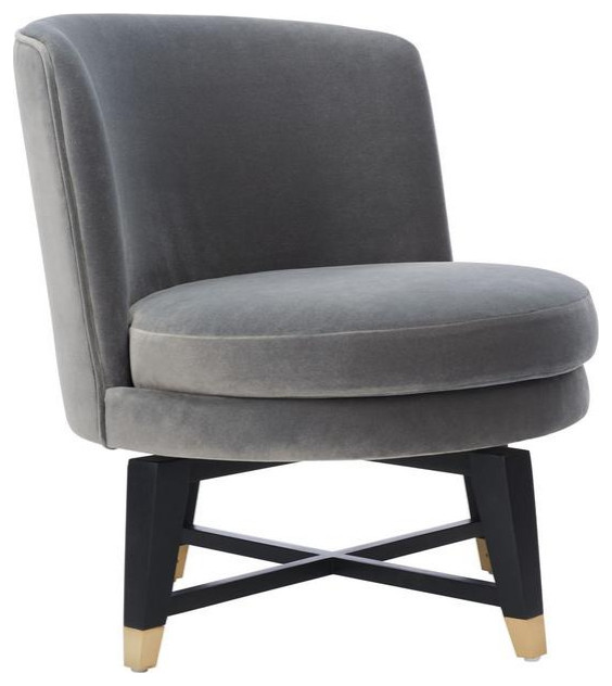 Blaine Swivel Accent Chair   Contemporary   Armchairs And Accent Chairs   by AED Luxury Home Decor  Houzz