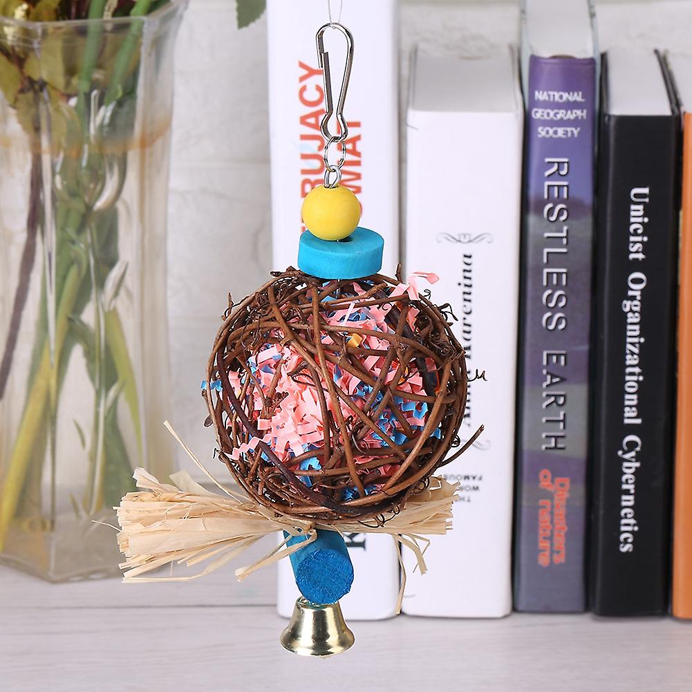 Hand-made Parrot Bird Chewing Hanging Toys Cage Toy For Macaw Parakeet