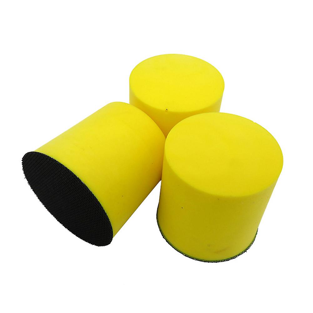 48mm Manual Cylindrical Polishing Disc Self-adhesive Flocking Sandpaper Polishing Disc Car Beauty Cleaning Supplies Yellow Black