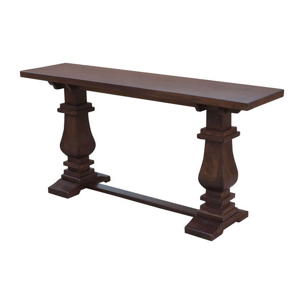 Charleston 63-inch Double Pedestal Mango Wood Console Table