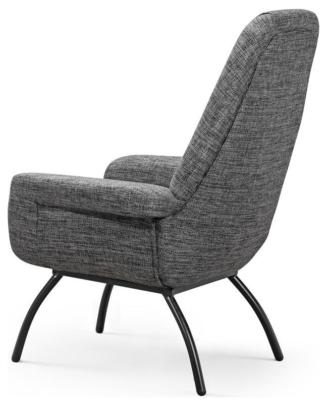 Alberto Accent Chair Dark Grey   Midcentury   Armchairs And Accent Chairs   by BisonOffice  Houzz