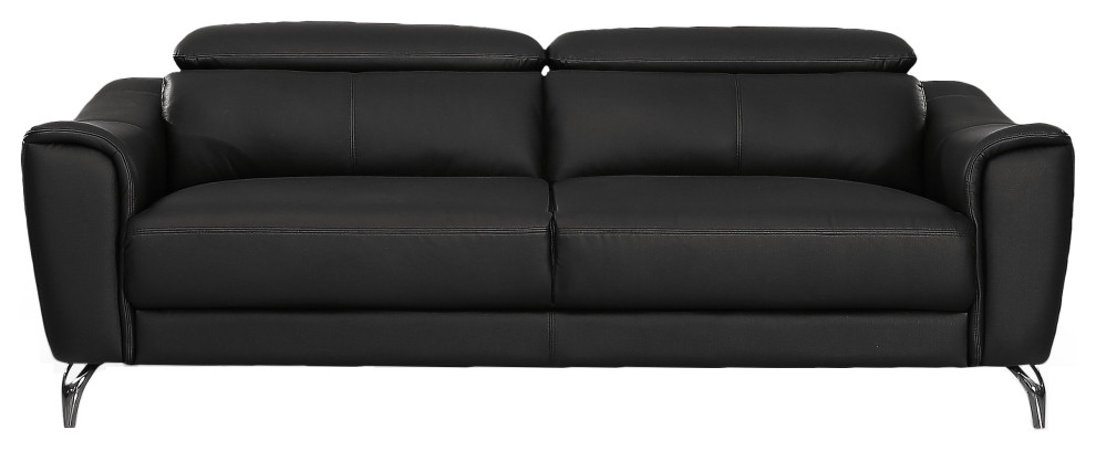 Divani Casa Danis Modern Black Leather Sofa   Contemporary   Sofas   by Vig Furniture Inc.  Houzz