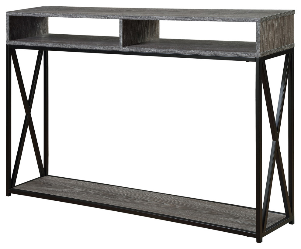 Tucson Deluxe Console Table With Shelf   Industrial   Console Tables   by Convenience Concepts  Houzz