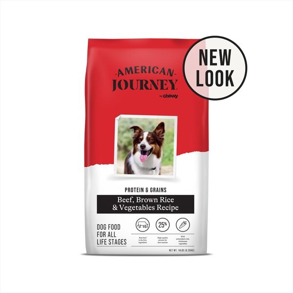 American Journey Protein and Grains Beef， Brown Rice and Vegetables Recipe Dry Dog Food