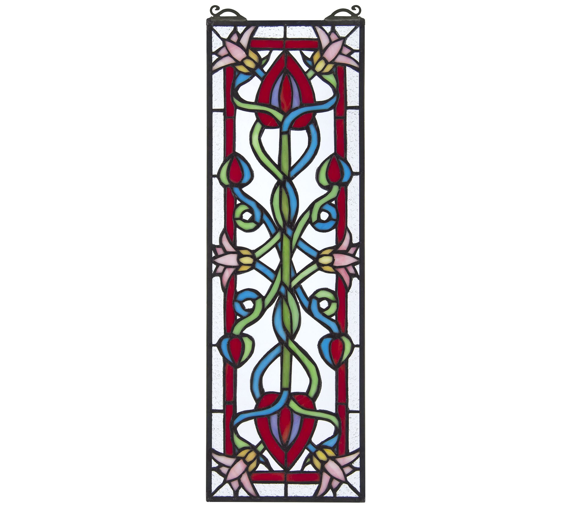 Design Toscano Pink Dahlia Stained Glass Window