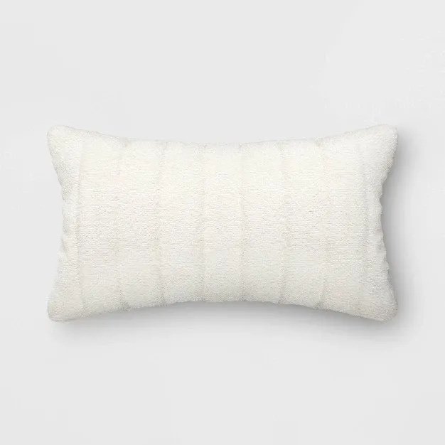 Oversized Channeled Lumbar Throw Pillow