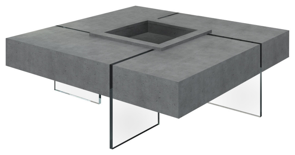 Modrest Shauna   Modern Faux Concrete Floating Coffee Table   Contemporary   Coffee Tables   by Vig Furniture Inc.  Houzz