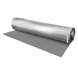 Dekorman Premium Plus 100 sq. ft. 43x in. W 28x ft. L x 3 mm T 120 mil Acoustic Underlayment with Sliver Foil for Laminate Floor 3ES100