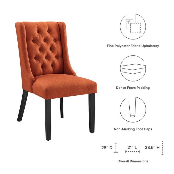 Baronet Button Tufted Fabric Dining Chair