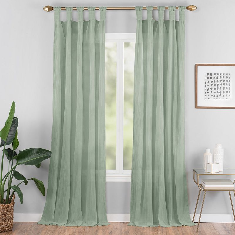 Vue Elements 1-panel Priya Semi-Sheer Window Curtain