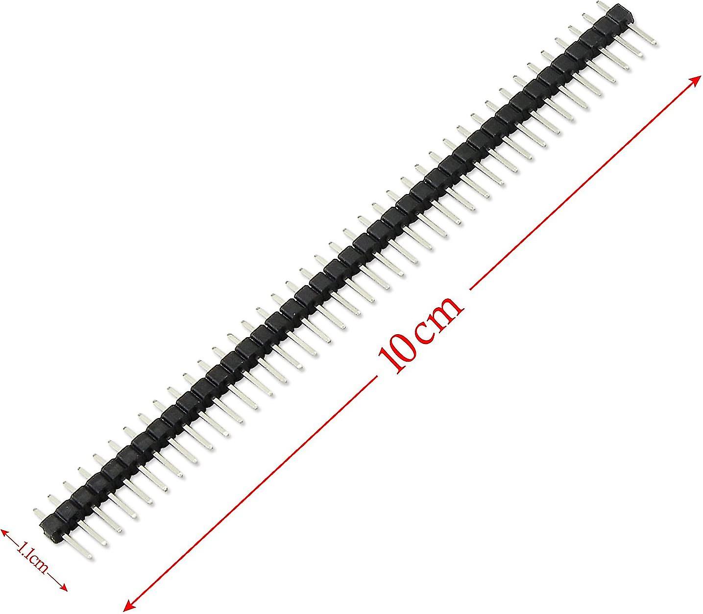 50pcs 40 Pin Header Connector 2.54mm Single Row Header Strip (pin-1 50pcs)