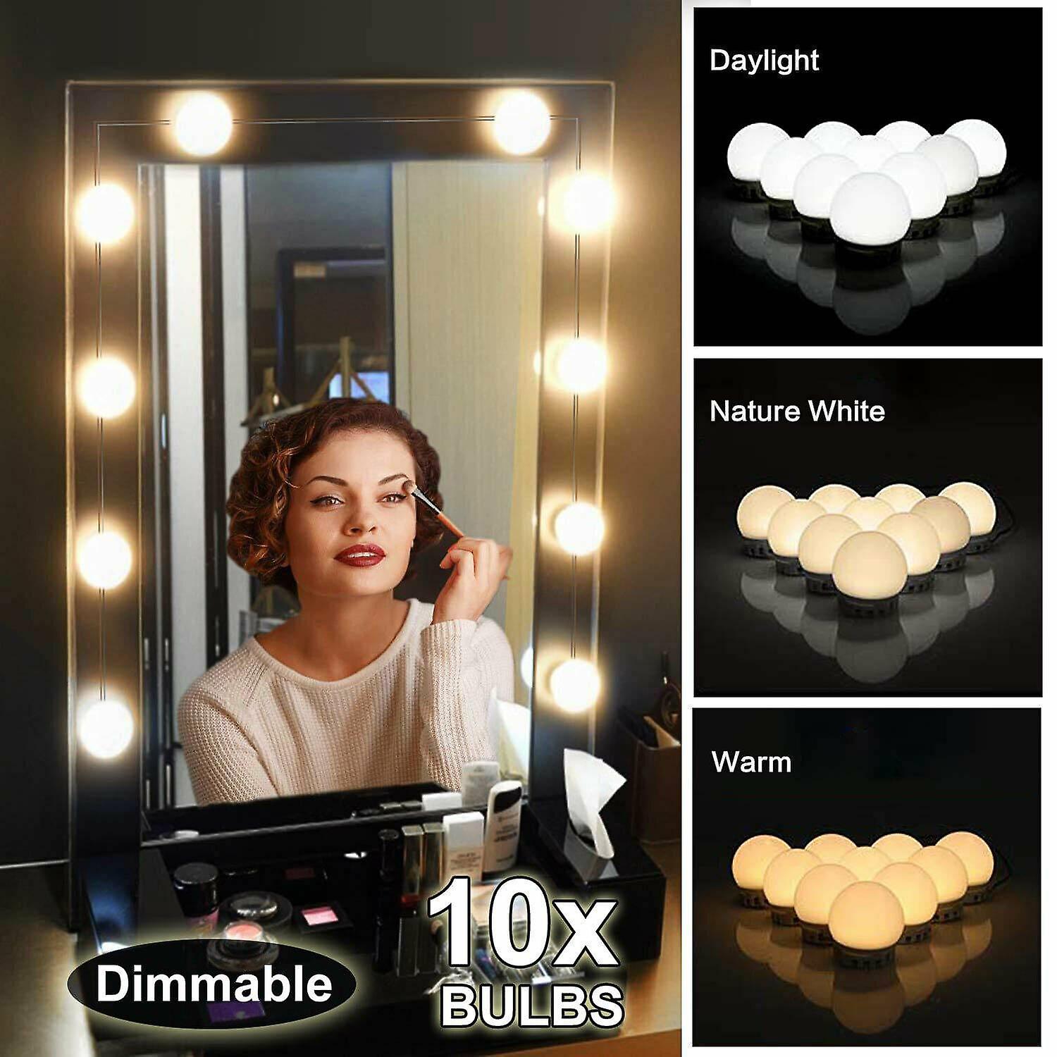 10 Bulbs hollywood style dimmable lamp vanity light led make up mirror lights