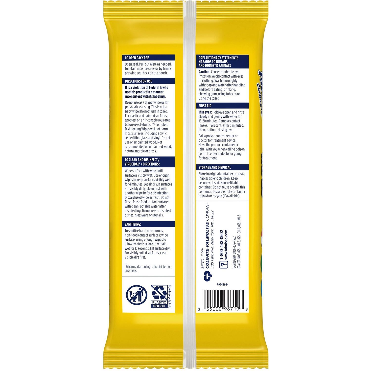 Disinfecting Wipes by Colgate-Palmolive Company CPC07423