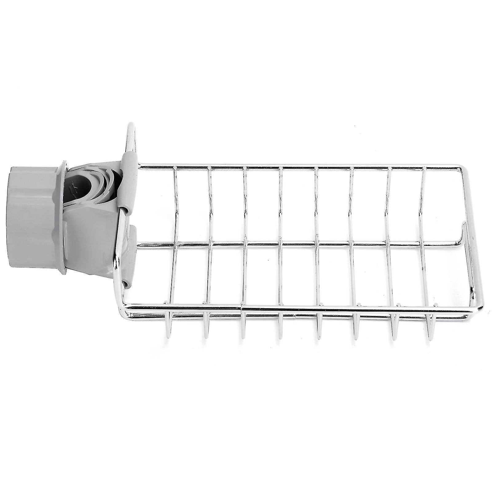 Sink Hanging Storage Rack Stainless Steel Faucet Clip Drain Shelf Dish Cloth Organizer