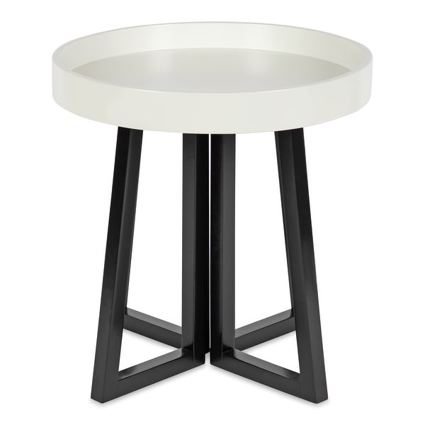 Kate and Laurel Avery Round Wood Side Table