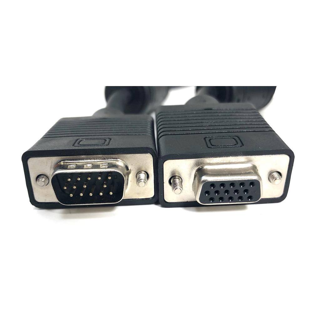 Micro Connectors Inc 25 ft. XSVGA HD15 Male To Female Monitor Extension Cable Double Shield with Ferrites M05-110GDS