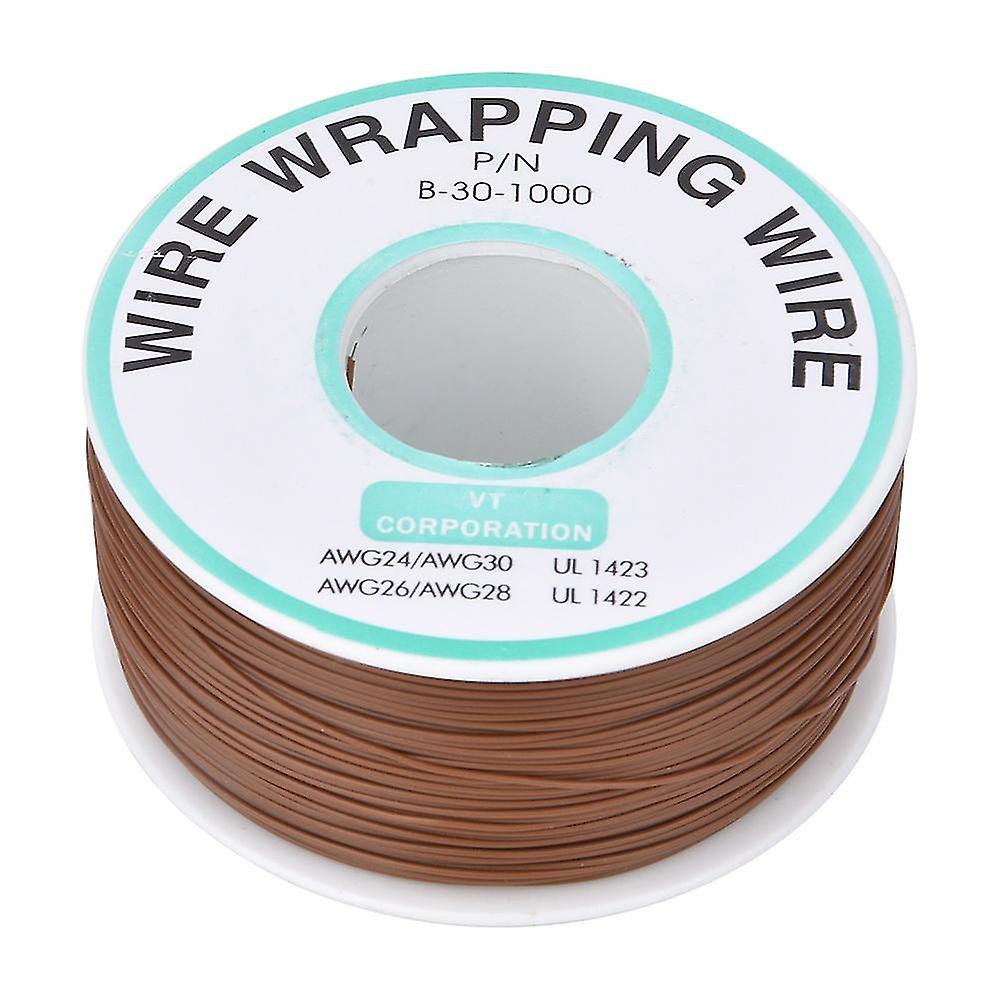 Brown OK Wire Printed Circuit Board Repairing Accessory Tin Plated Copper 30AWG Wrapping Jumper Wire 300m