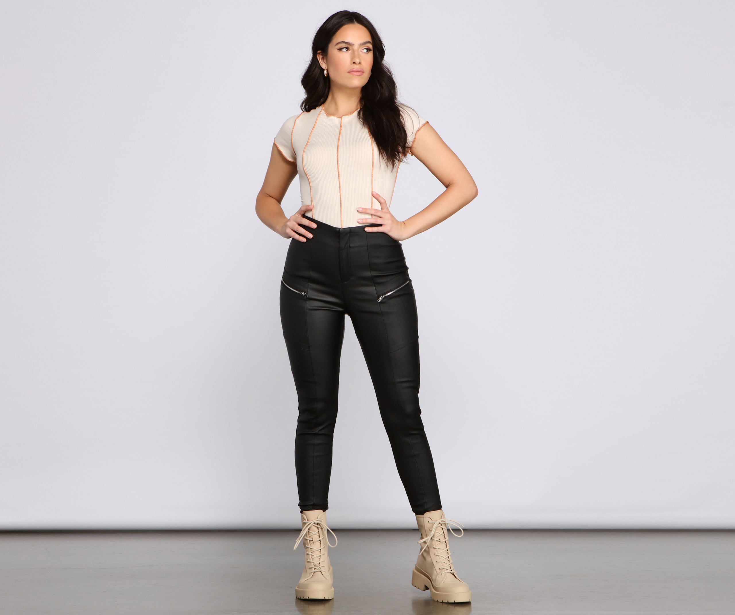 Edgy Vibes Faux Leather Pants