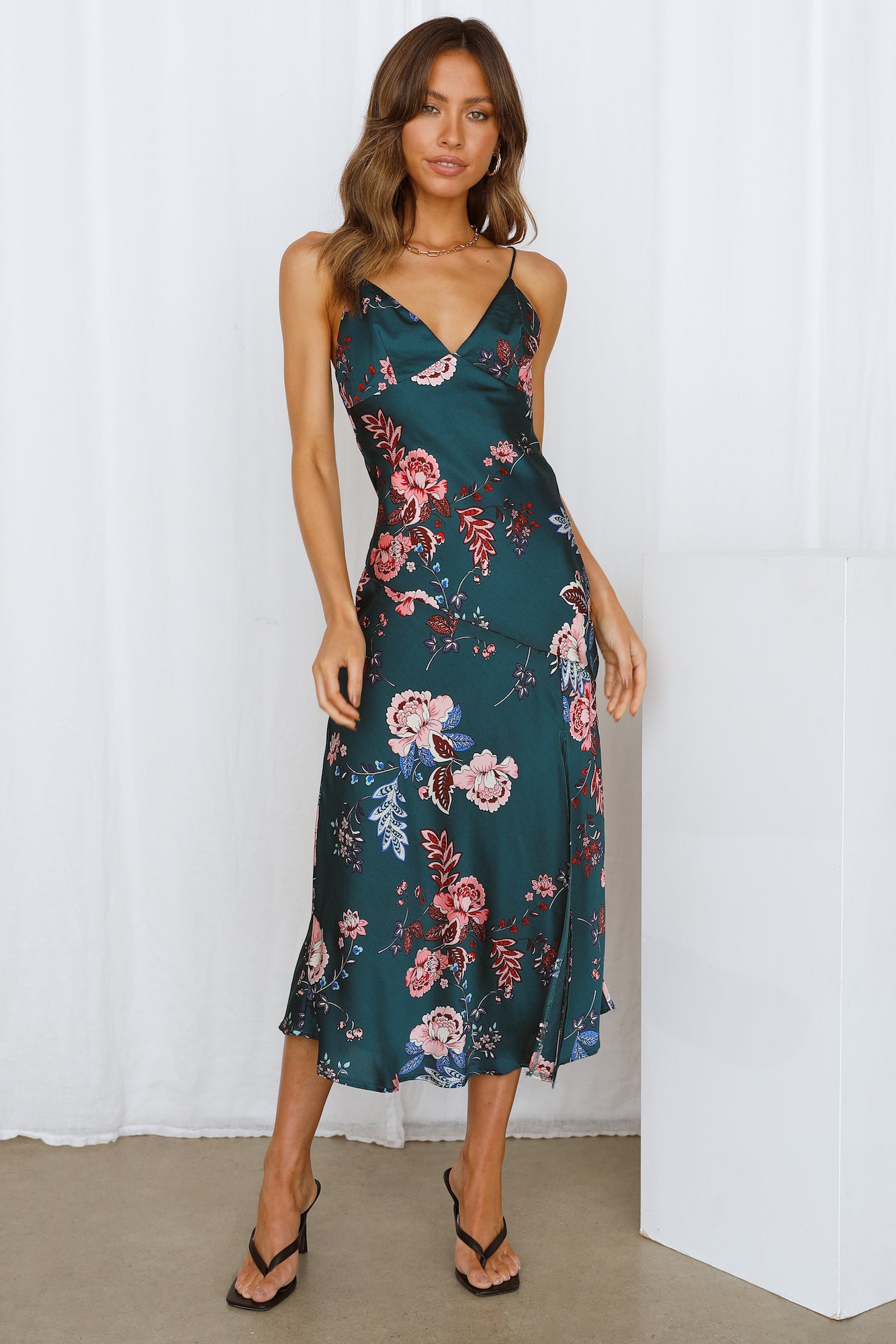 No Yesterday Maxi Dress Forest Green