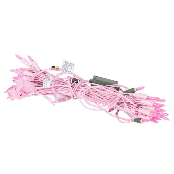 Vickerman 50 LED Pink DuraLit Light on Pink Wire