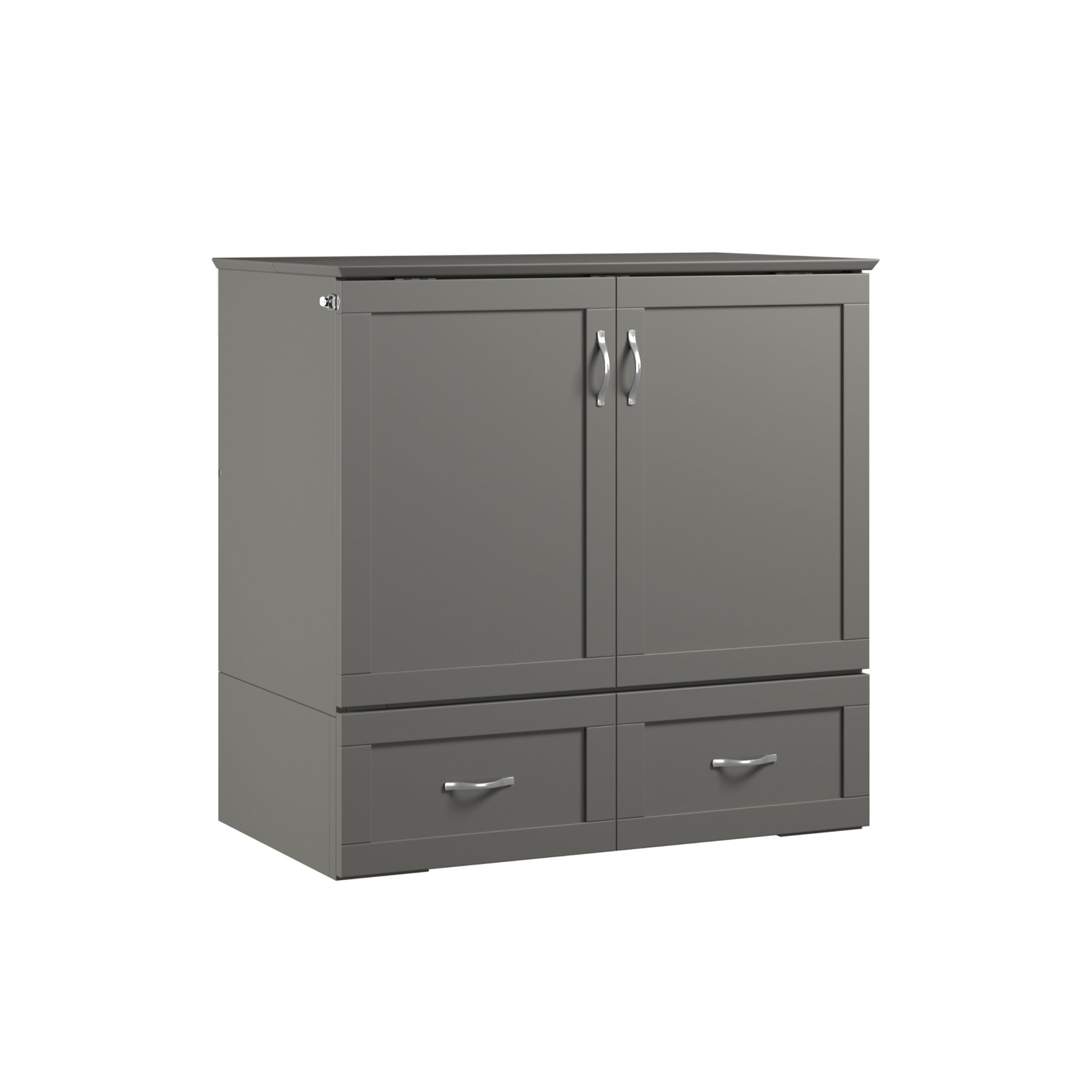 Hamilton Murphy Bed Chest Twin Extra Long Grey with Charging Station