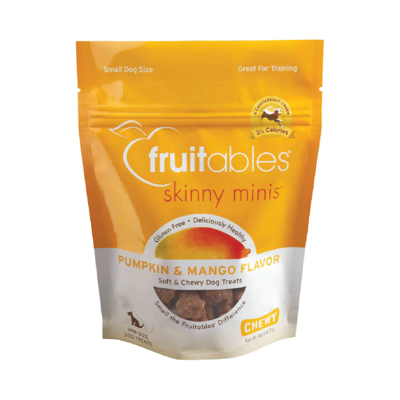 Fruitables Skinny Minis Pumpkin and Mango Flavor Soft and Chewy Dog Treats