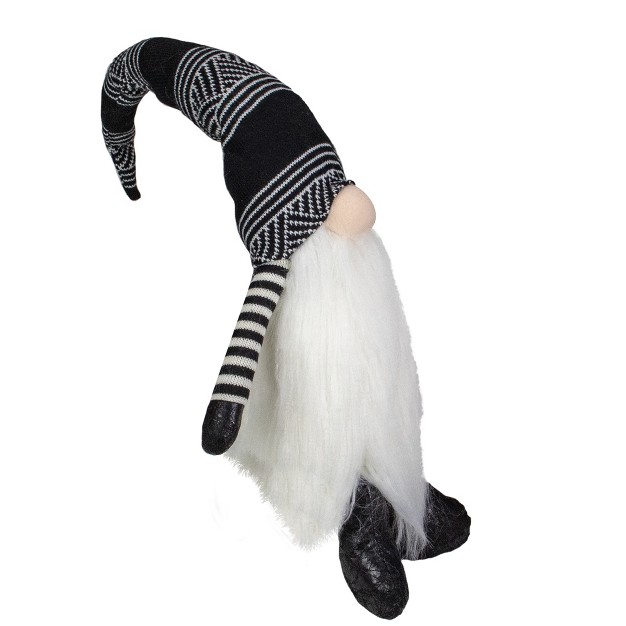 Black And White Gnome Plush Tabletop Christmas Decoration