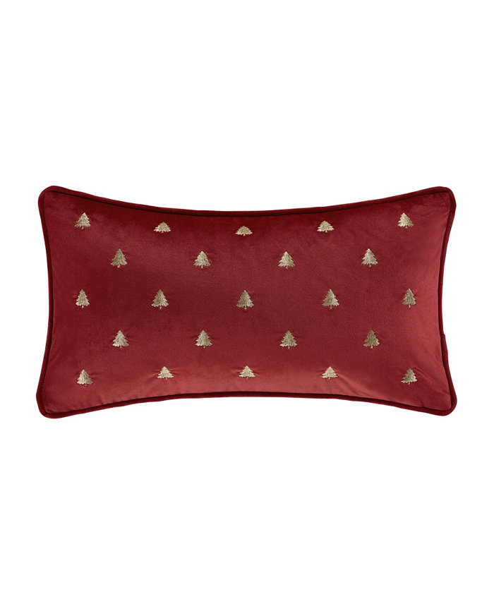 J Queen New York Christmas Tree Embellished Decorative Pillow， 11