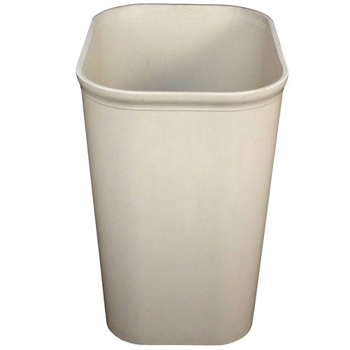 Impact Products 7700-15 14 Quart Fire Resistant Wastebasket， Beige， Case of 6