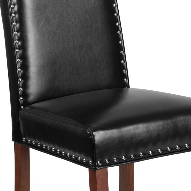 Flash Furniture Hercules Hampton Hill Series Parsons Chair With Accent Nail Trim