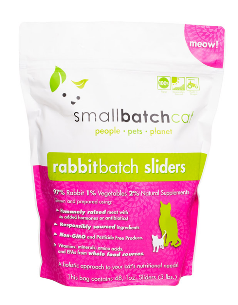 Smallbatch Rabbit Batch Sliders Grain Free Frozen Cat Food