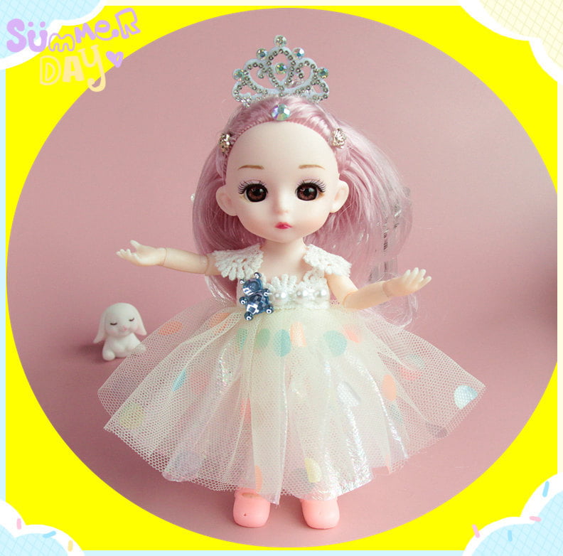 Little Dolls Set with Mini Princess Dolls for Girls ,Princess Toys for Girls 1,2,3, 4, 5, 6, Years