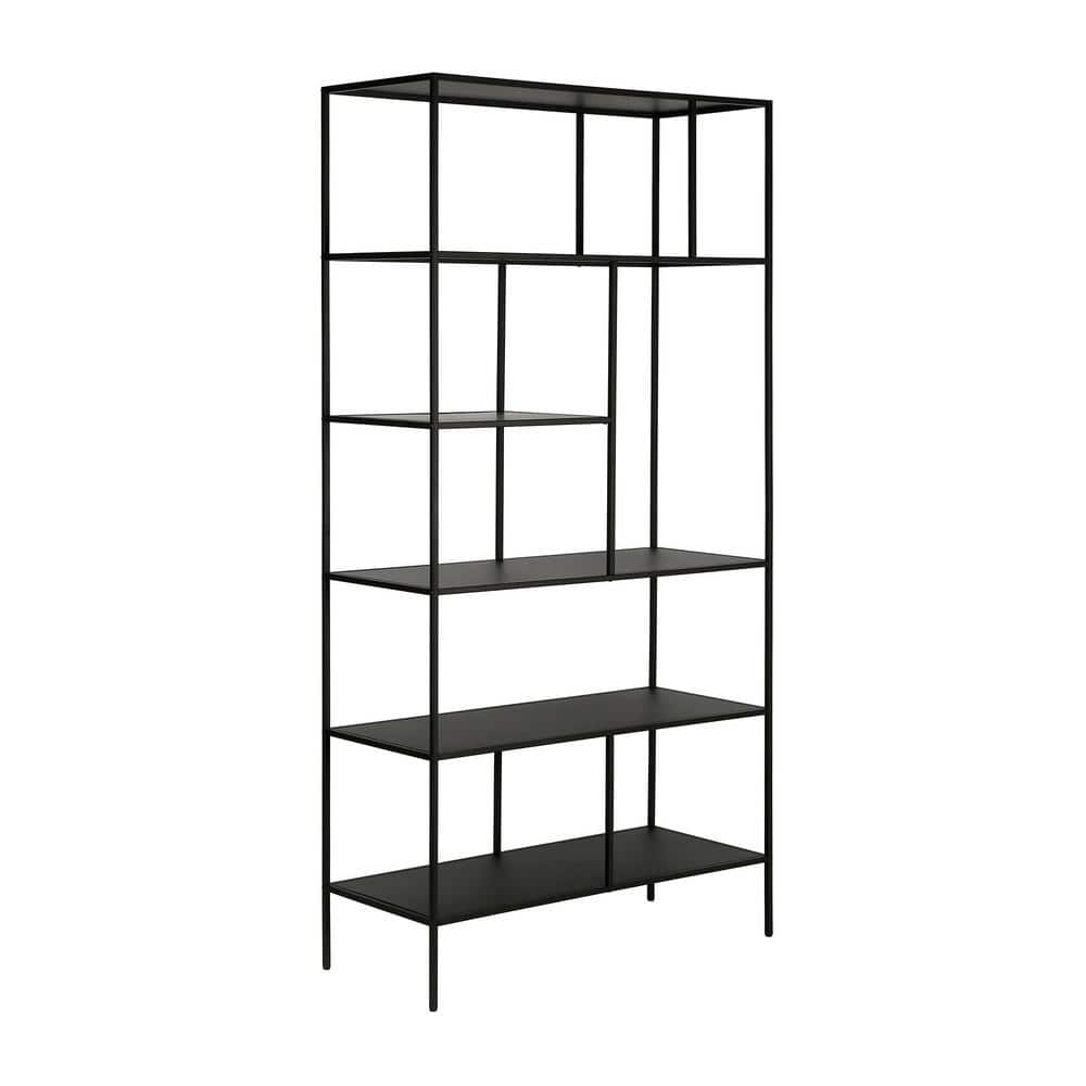 MeyerCross Winthrop 72 in. Blackened Bronze 6-Shelf Bookcase BK0345