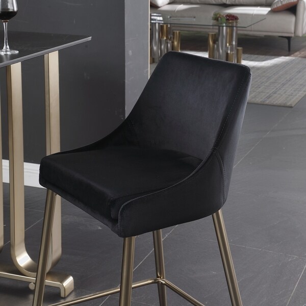 Velvet Upholstered Counter Stool