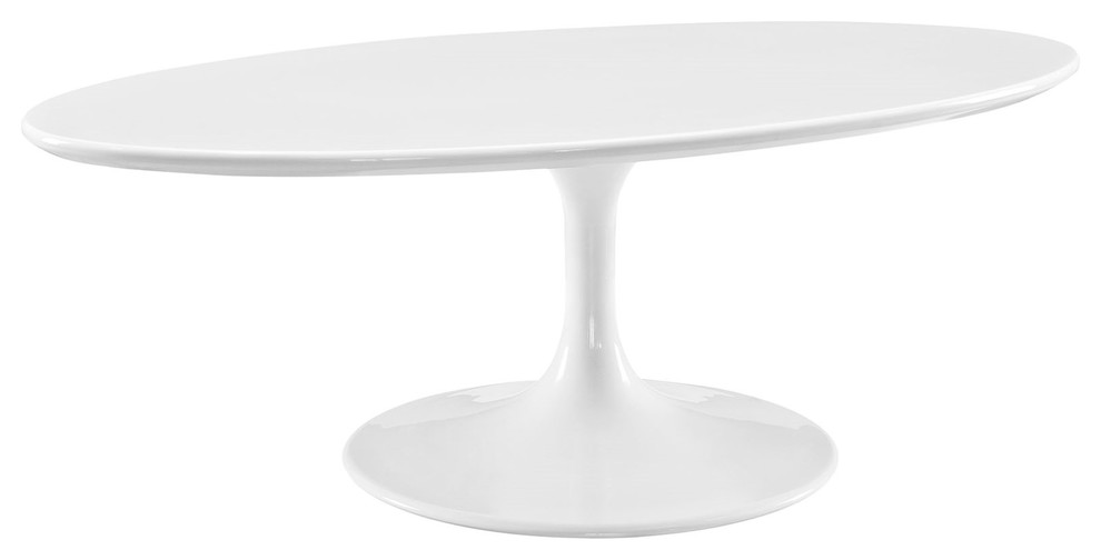 Modern Contemporary Urban Mid Century Living Coffee Table  White  Metal Wood   Midcentury   Coffee Tables   by House Bound  Houzz