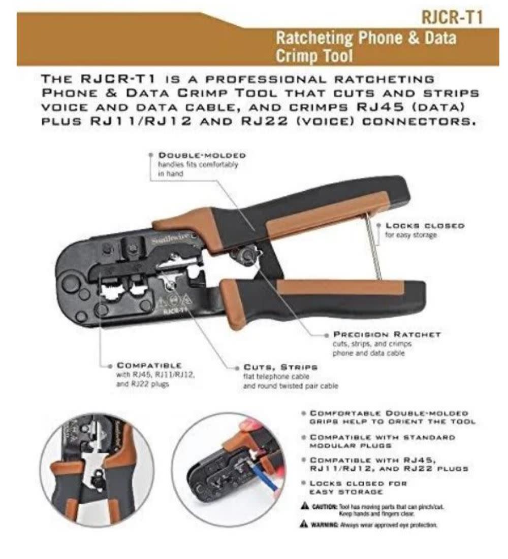 Southwire 3 in 1 Phone and Data Crimp Tool Kit