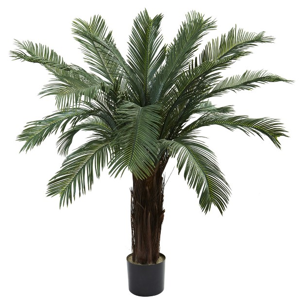 Artificial 4ft Cycas Tree Uv Resistant Indoor/outdoor - Nearly Natural