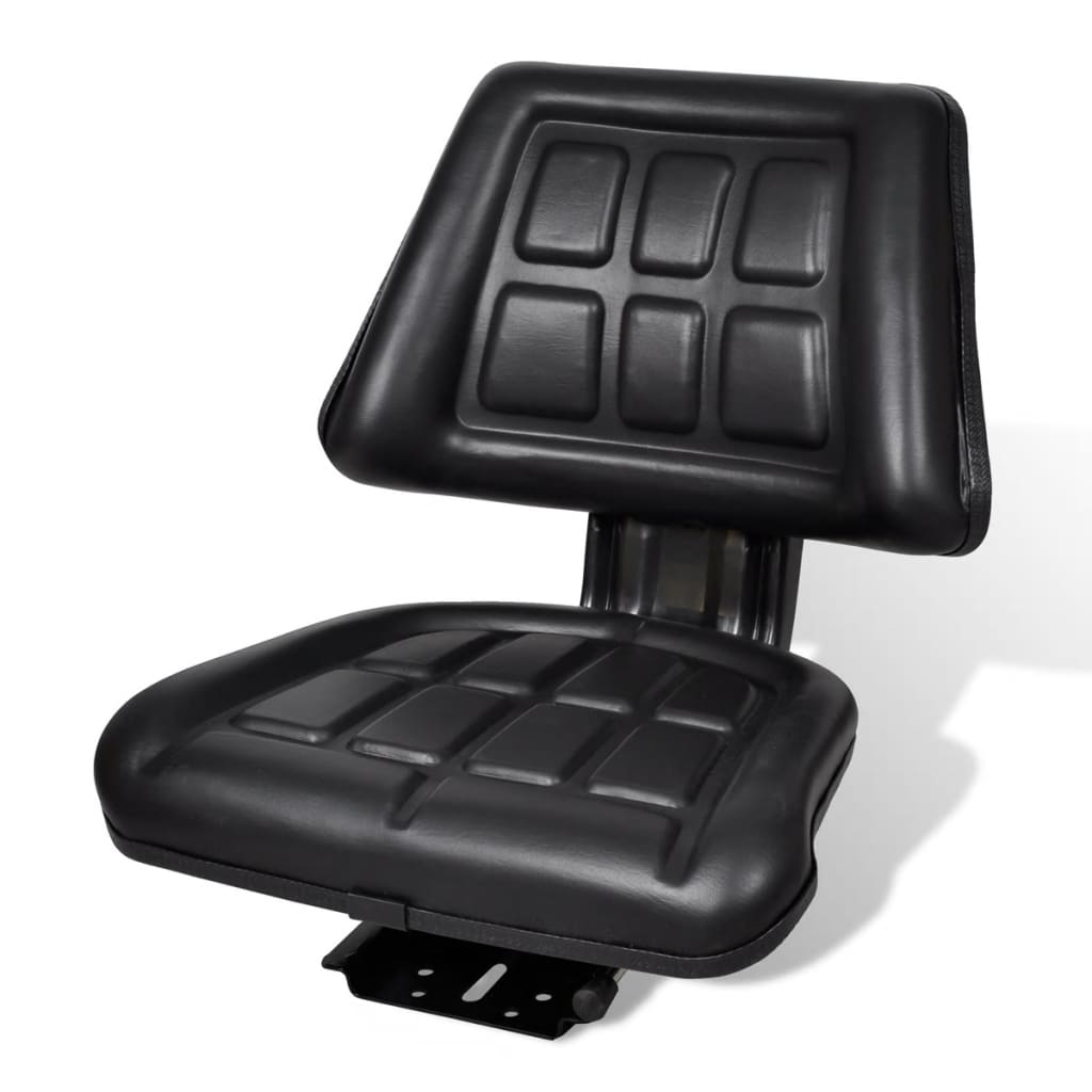 Charmma Tractor Seat with Backrest Black