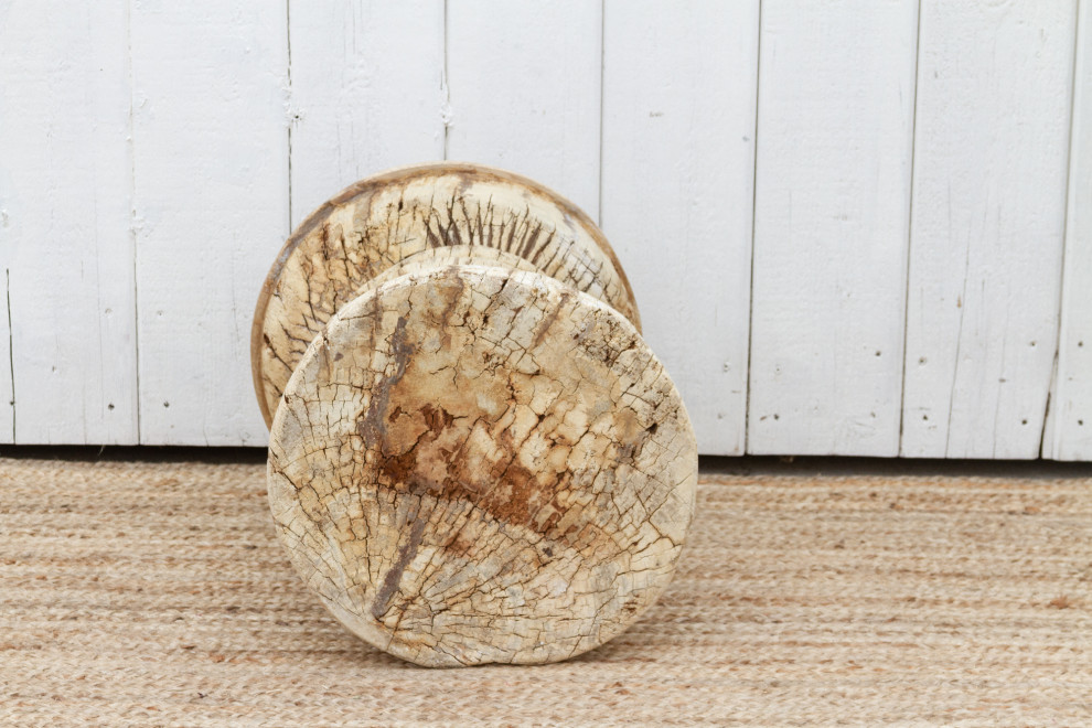 Indian Ukhali Tribal End Table   Rustic   Side Tables And End Tables   by De cor  Houzz