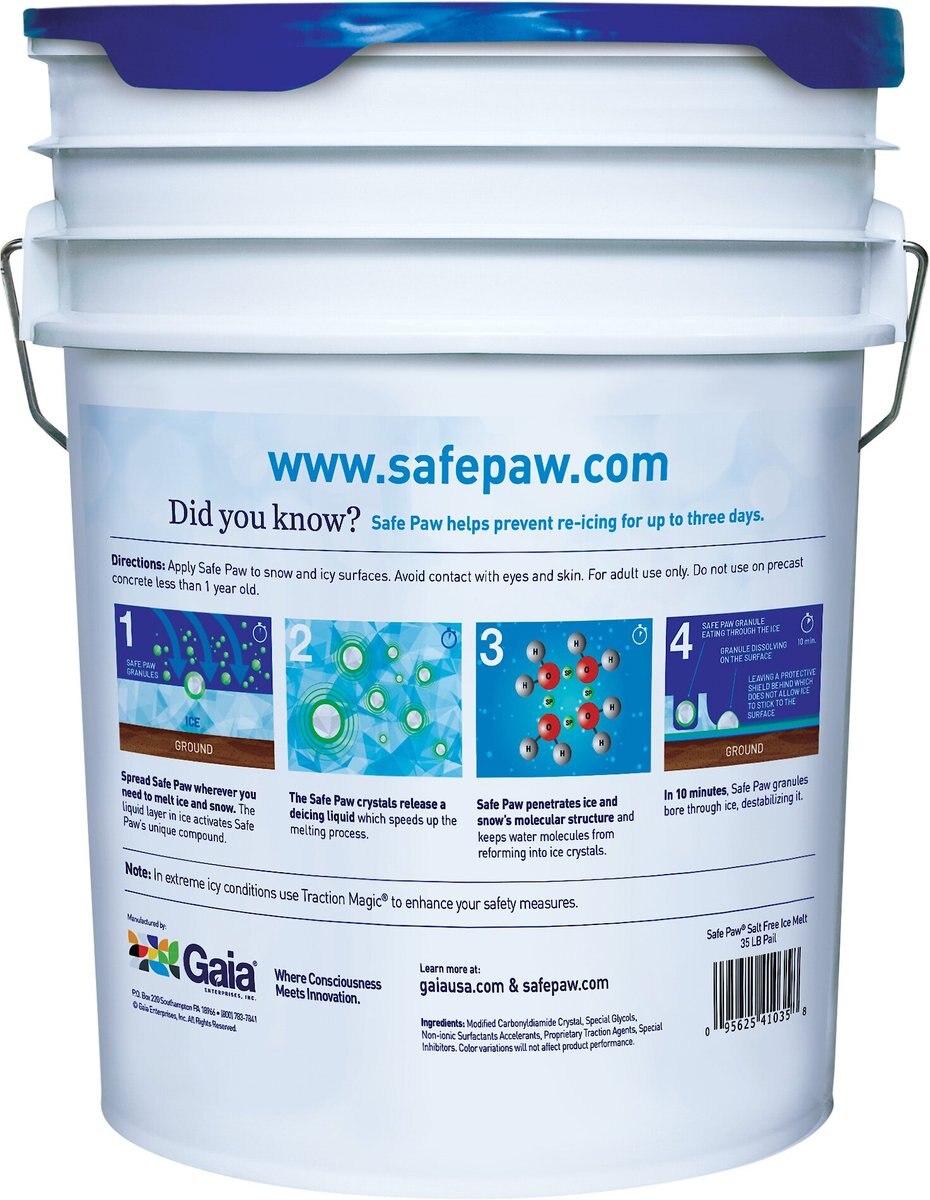 Safe Paw PetSafe Ice Melt for Dogs and Cats， 35-lb pail