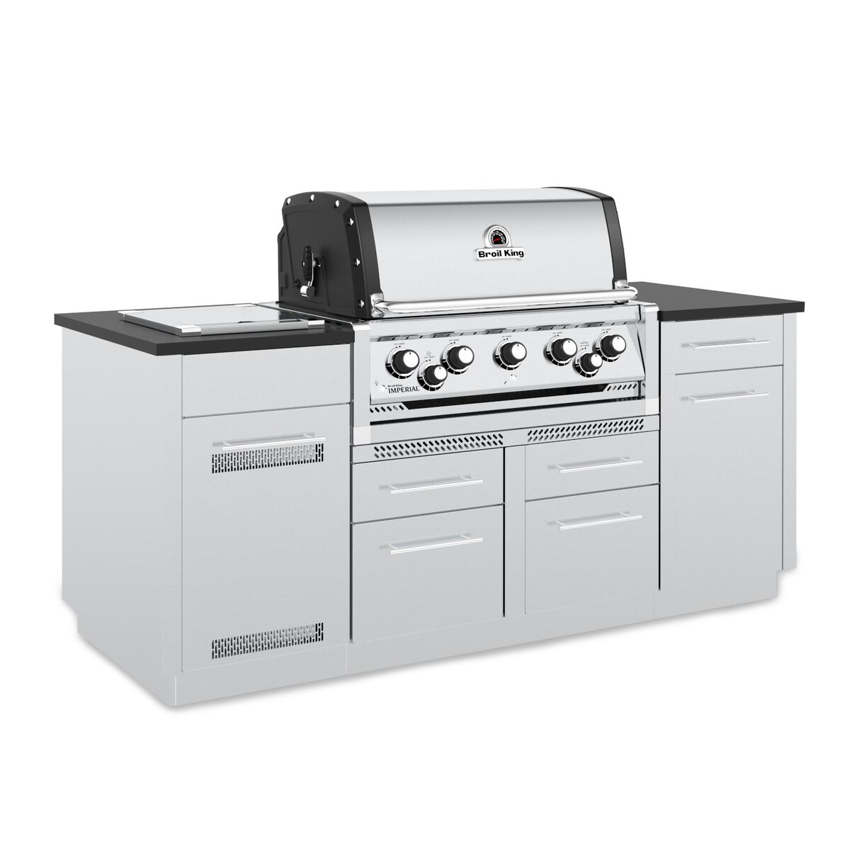 Broil King Imperial S 590i 5-Burner Propane Gas Grill Center With  Rotisserie and Side Burner